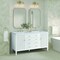 James Martin Vanities 60'' Double Vanity, Bright White w/ 3 CM Carrara White Marble Top 485-V60D-BW-3CAR - alternate 3